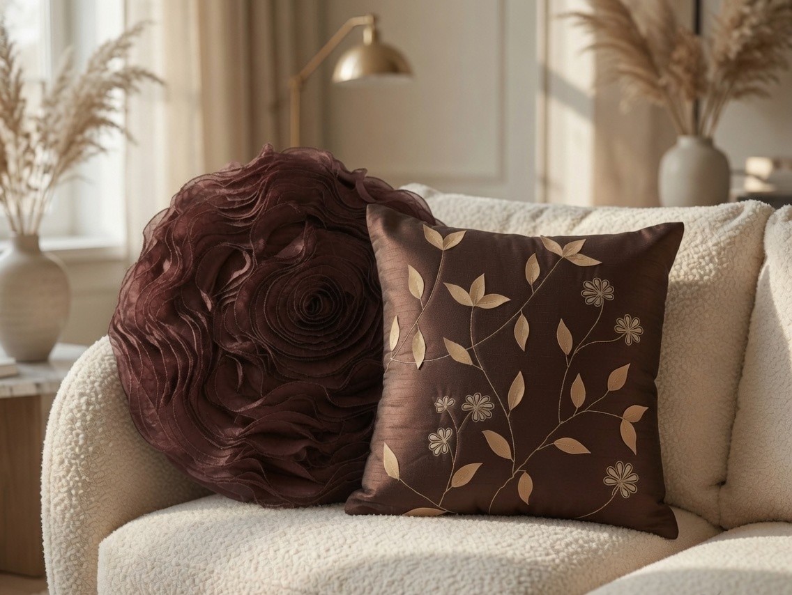 Brown Botanical and Round Brown Rosette styled arrangement