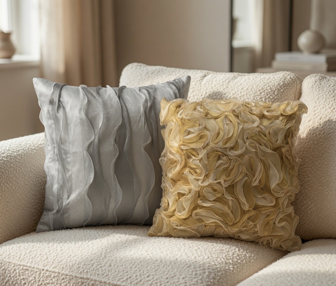 Siver and Gold Champagne Gold Ruffle styled arrangement